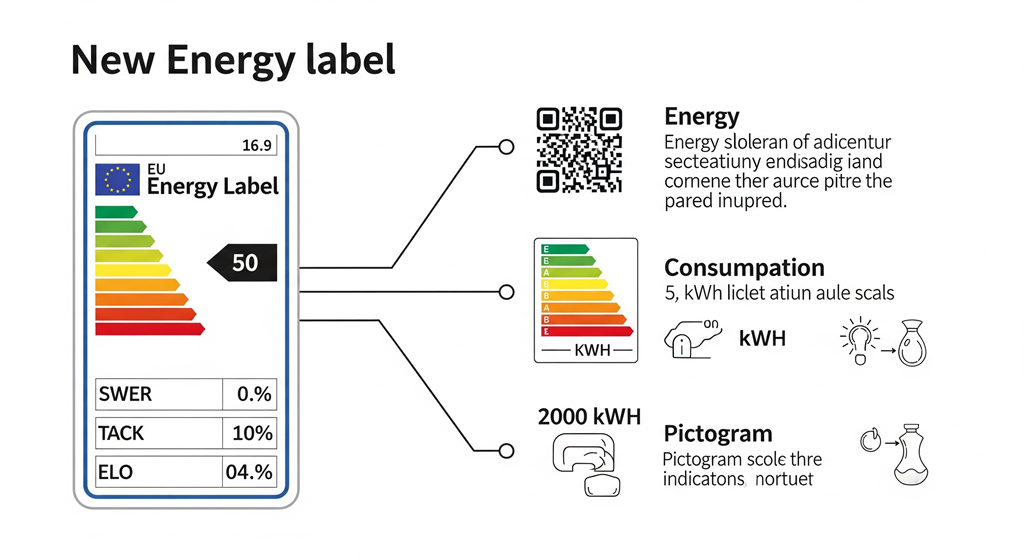 Ratgeberfokus - Infografik erklärt die Symbole und Angaben auf dem neuen EU-Energielabel für Haushaltsgeräte