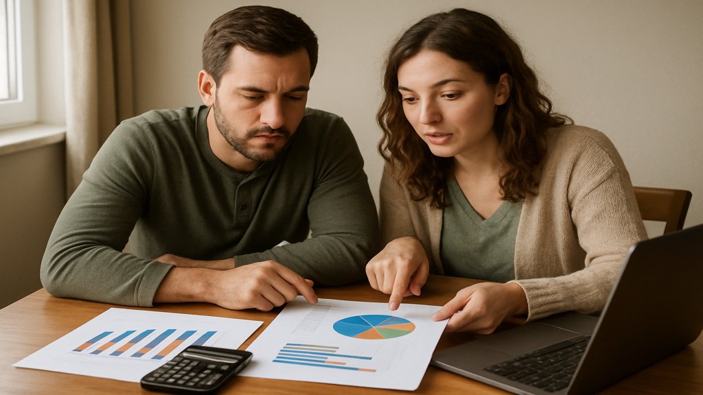 Ein Paar plant gemeinsam ihre Darlehenstilgung.