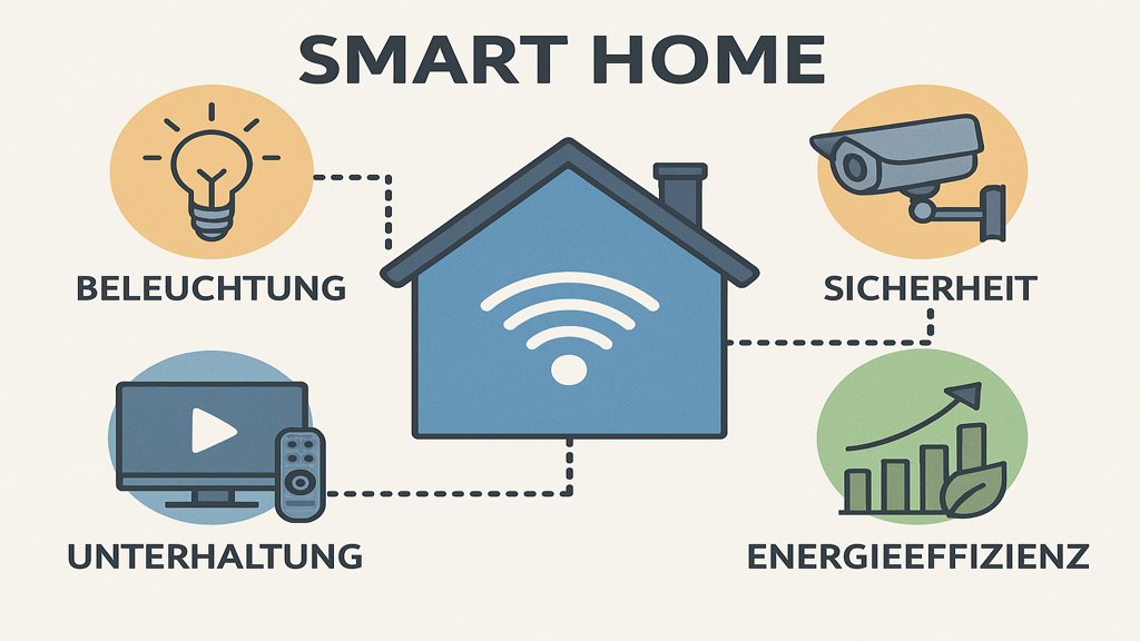 Infografik zu Smart-Home-Komponenten.