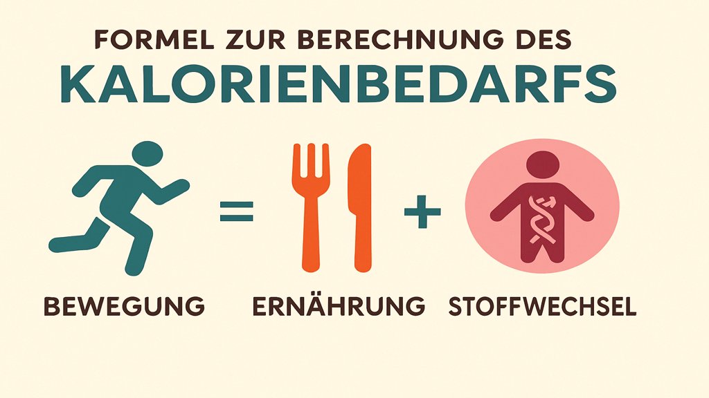 Infografik zur Formel für die Berechnung des Kalorienbedarfs.