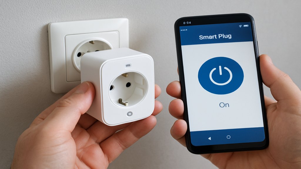 Installation einer WLAN-Steckdose mit Smartphone.