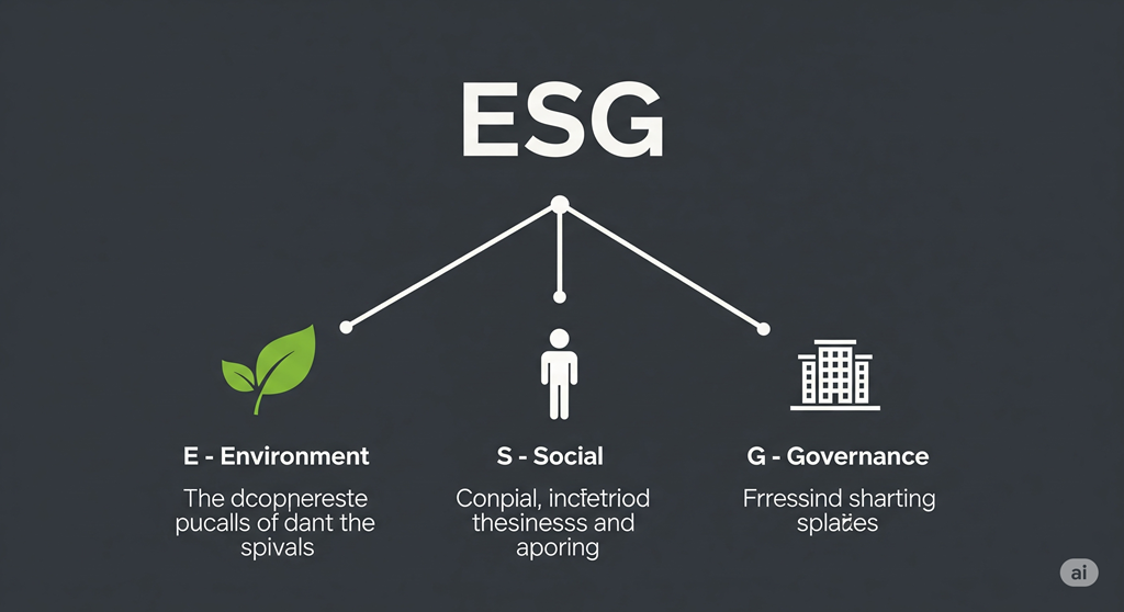 Ratgeberfokus - Grüne Geldanlagen - Infografik erklärt die drei ESG-Kriterien Environment, Social und Governance für nachhaltige Geldanlagen