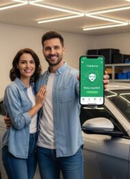 Ein Paar beantragt erfolgreich die THG-Quote für sein E-Auto per Smartphone.