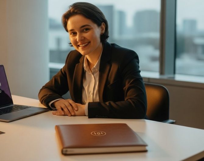 Eine Person freut sich über den Erfolg ihrer professionell geschriebenen Bewerbung.