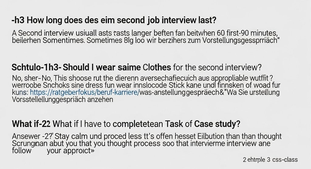 zweites vorstellungsgespräch