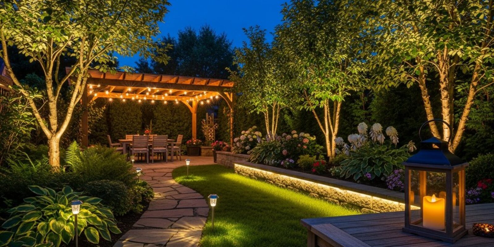 Gartenbeleuchtung Ideen für eine stimmungsvolle Atmosphäre im Grünen